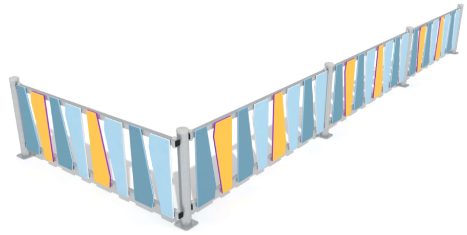 Valla de colores para parques infantiles