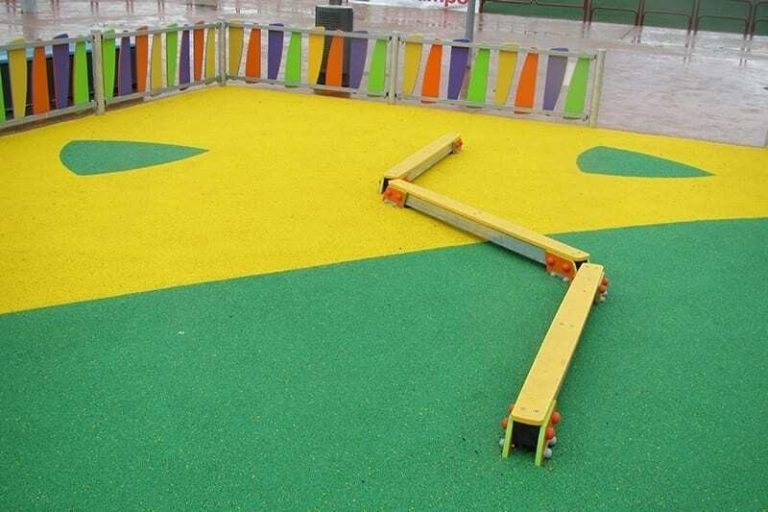 Doble barra de equilibrio para parques infantiles